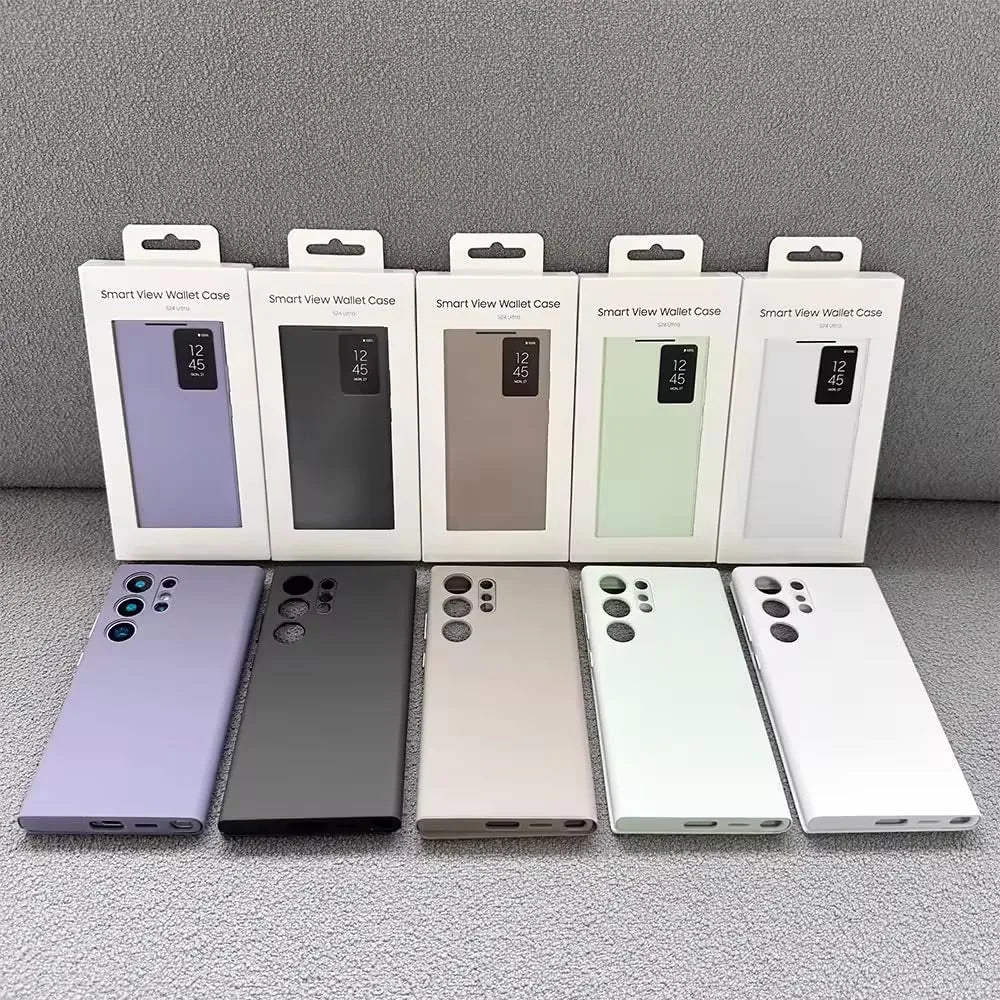 Smart View Wallet Case For Samsung - *Luxury Meets Functions*.