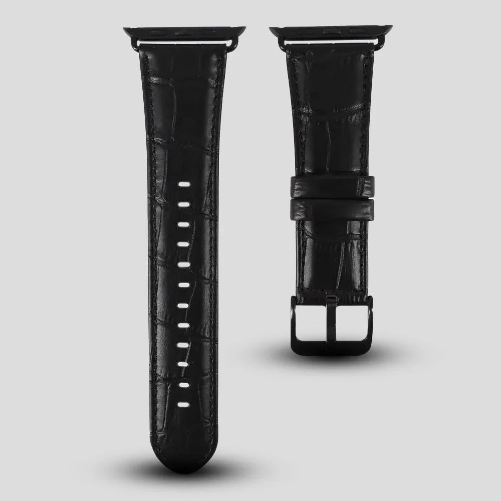 Luxury Croc Leather Watch Strap by Santa Barbara