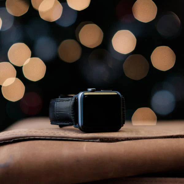 Luxury Croc Leather Watch Strap by Santa Barbara