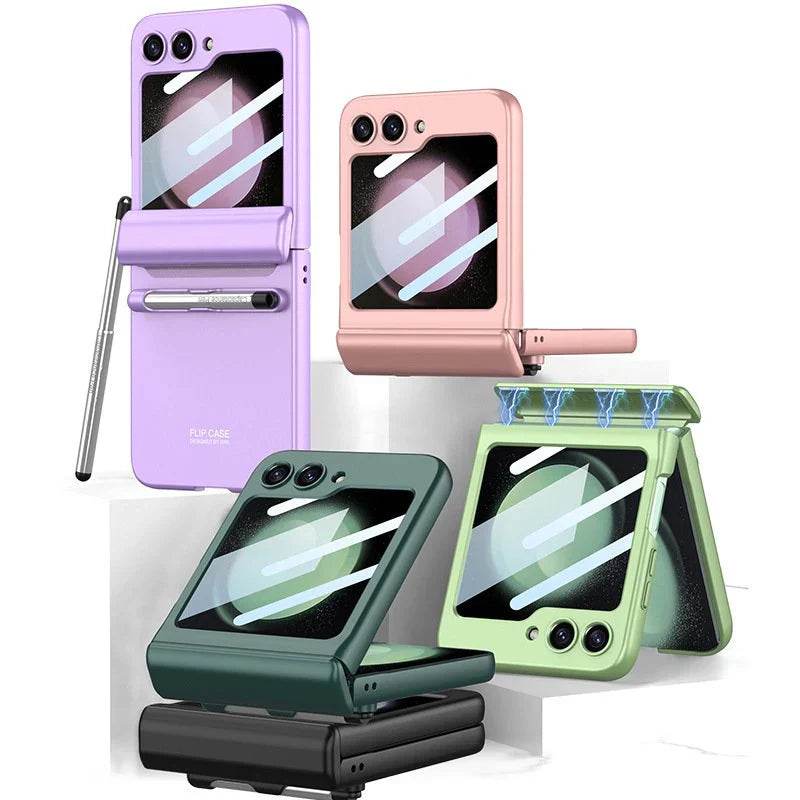 Flip Flex Case for Samsung with Magnetic Hinge & Pen Storage