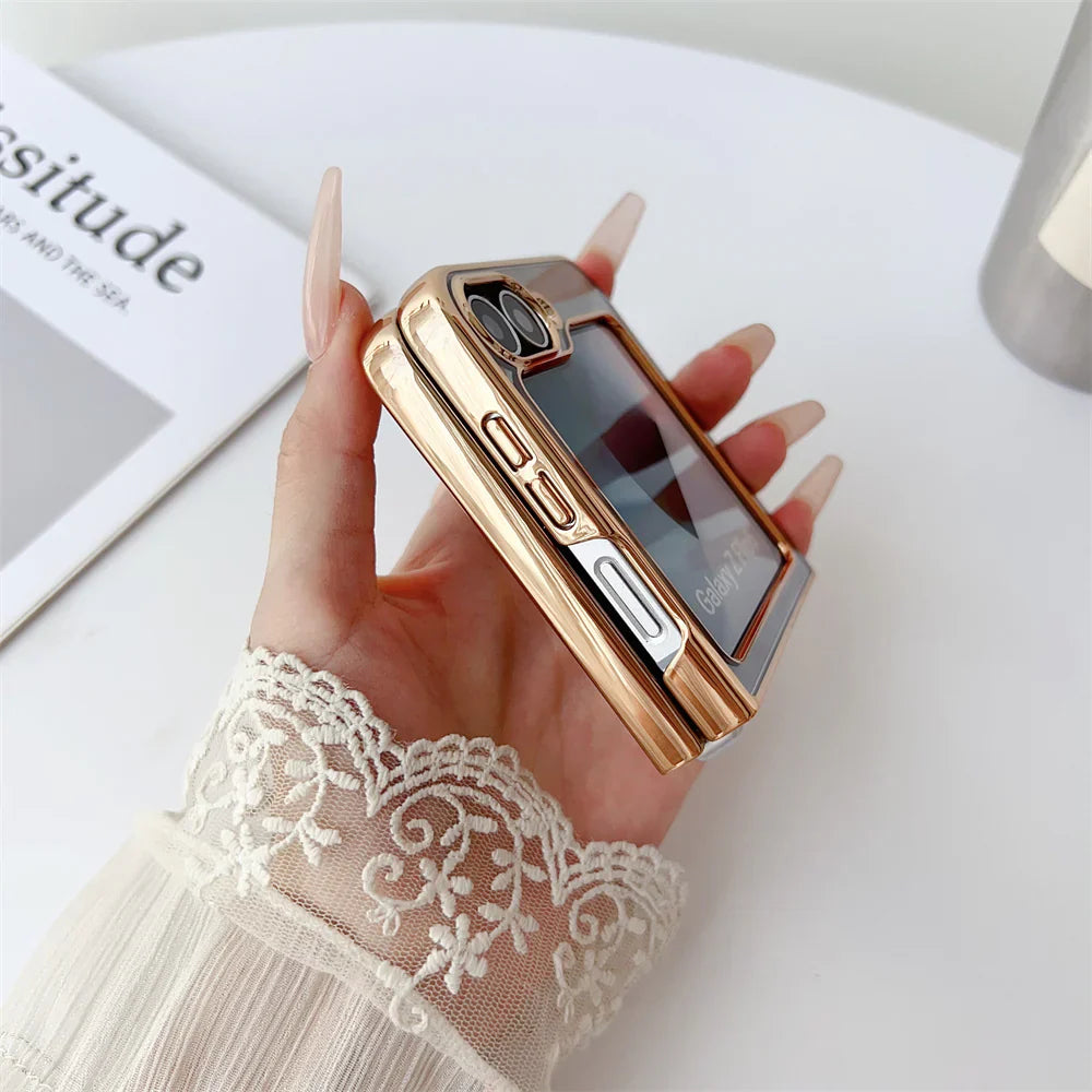 Sleek Electroplated Magnetic Rotating Case