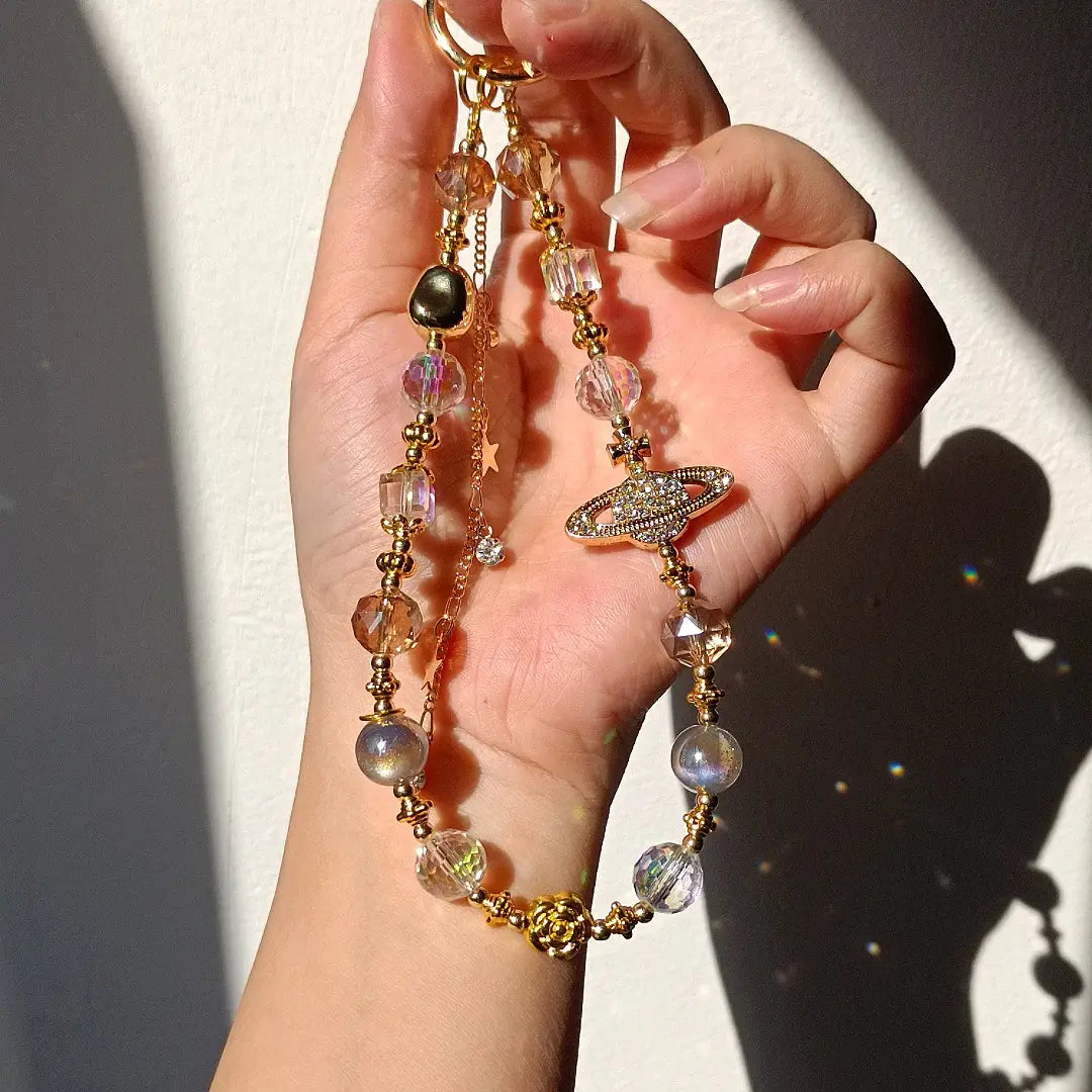 Luxury Crystal Beaded Phone Chain