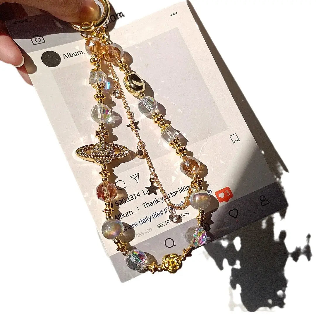 Luxury Crystal Beaded Phone Chain