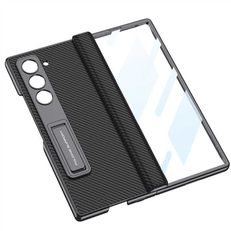 GKK Phantom Leather Case with Front Glass & Stand.