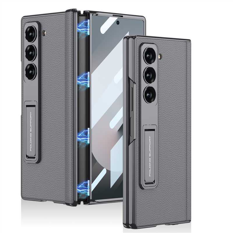 GKK Phantom Leather Case with Front Glass & Stand.