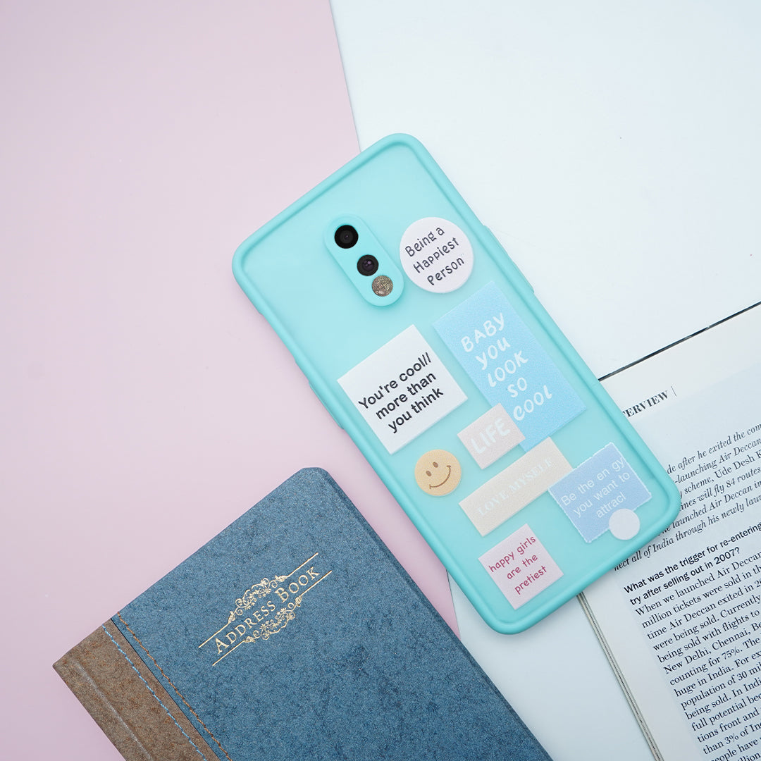 Happy Label Print Matte Finish Case - OnePlus