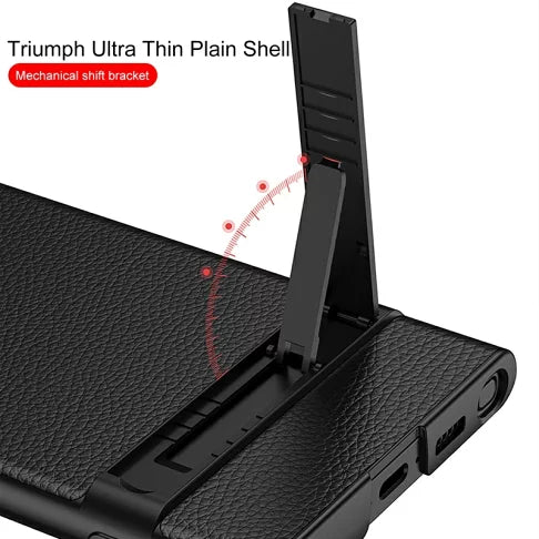ELVEV Ultra-Thin Leather Bracket Case – Premium