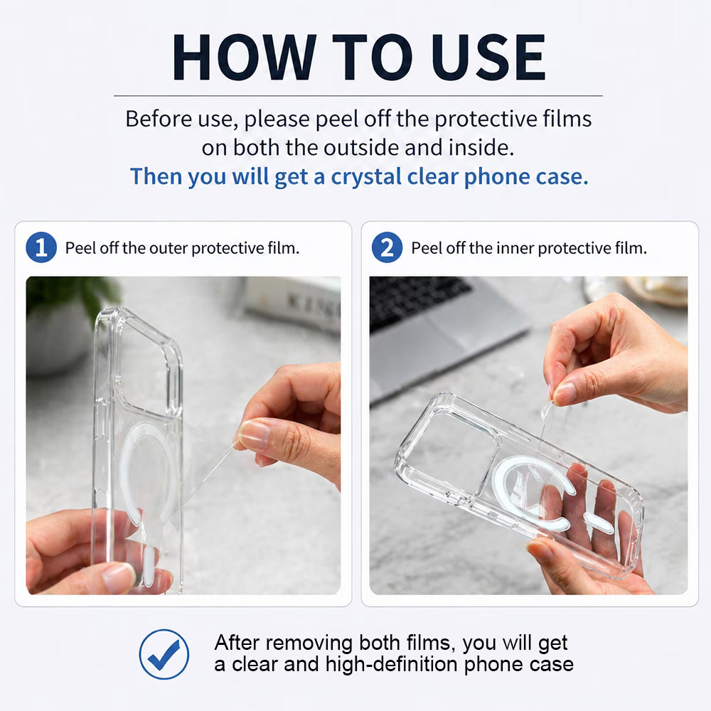 Premium Clear Polycarbonate MagSafe Case for iPhone