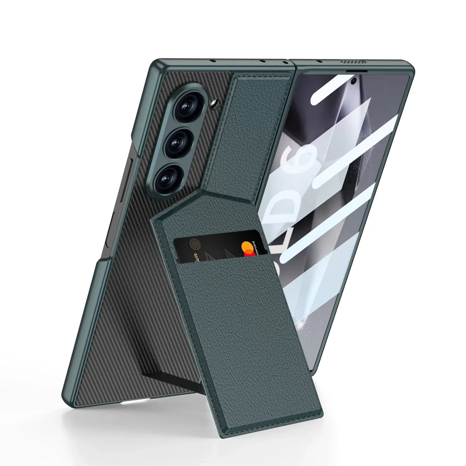 Leather Wallet Kickstand Case