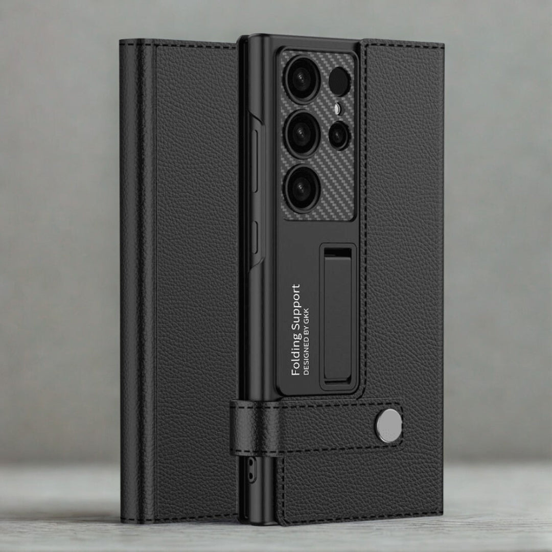 Magnetic Folding Bracket Case black for Smartphones 