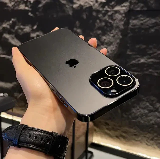 Matte Glass Lens Shell Case for iPhone Pro Cameras