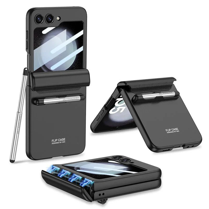 Flip Flex Case for Samsung with Magnetic Hinge & Pen Storage