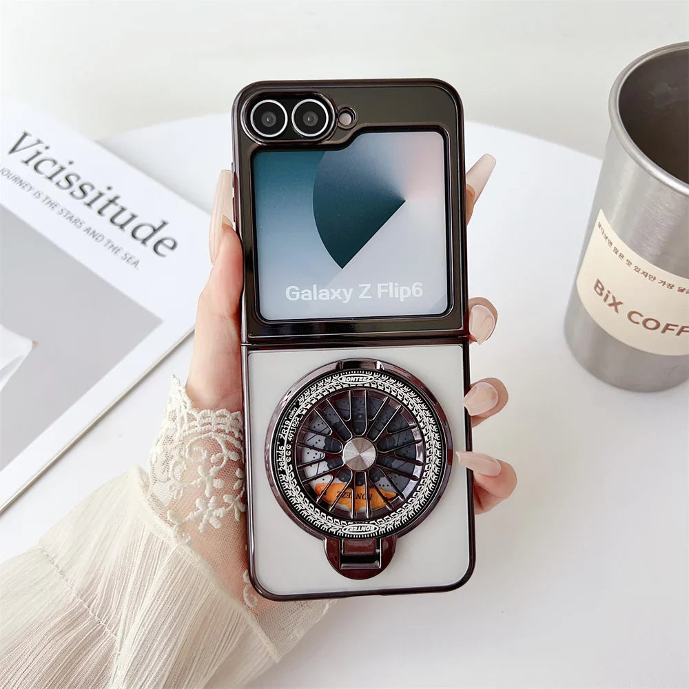 Sleek Electroplated Magnetic Rotating Case