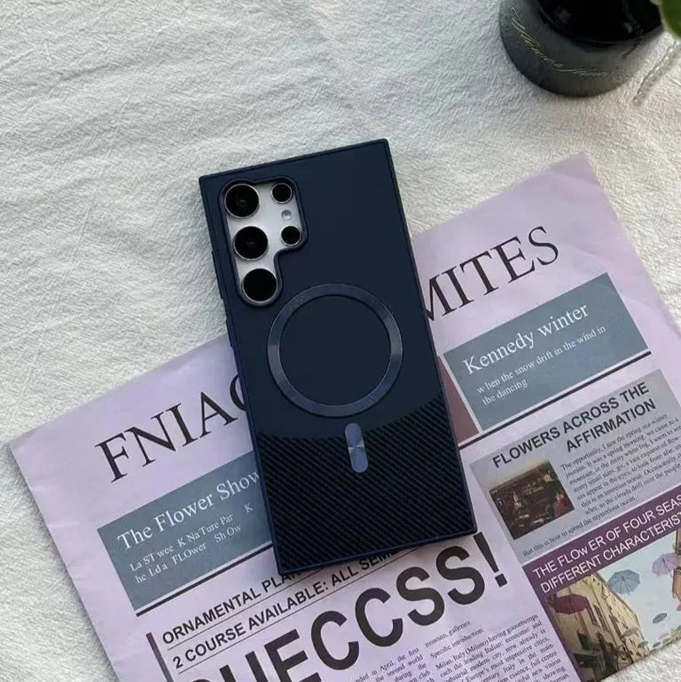 Luxury Samsung Half Carbon Case