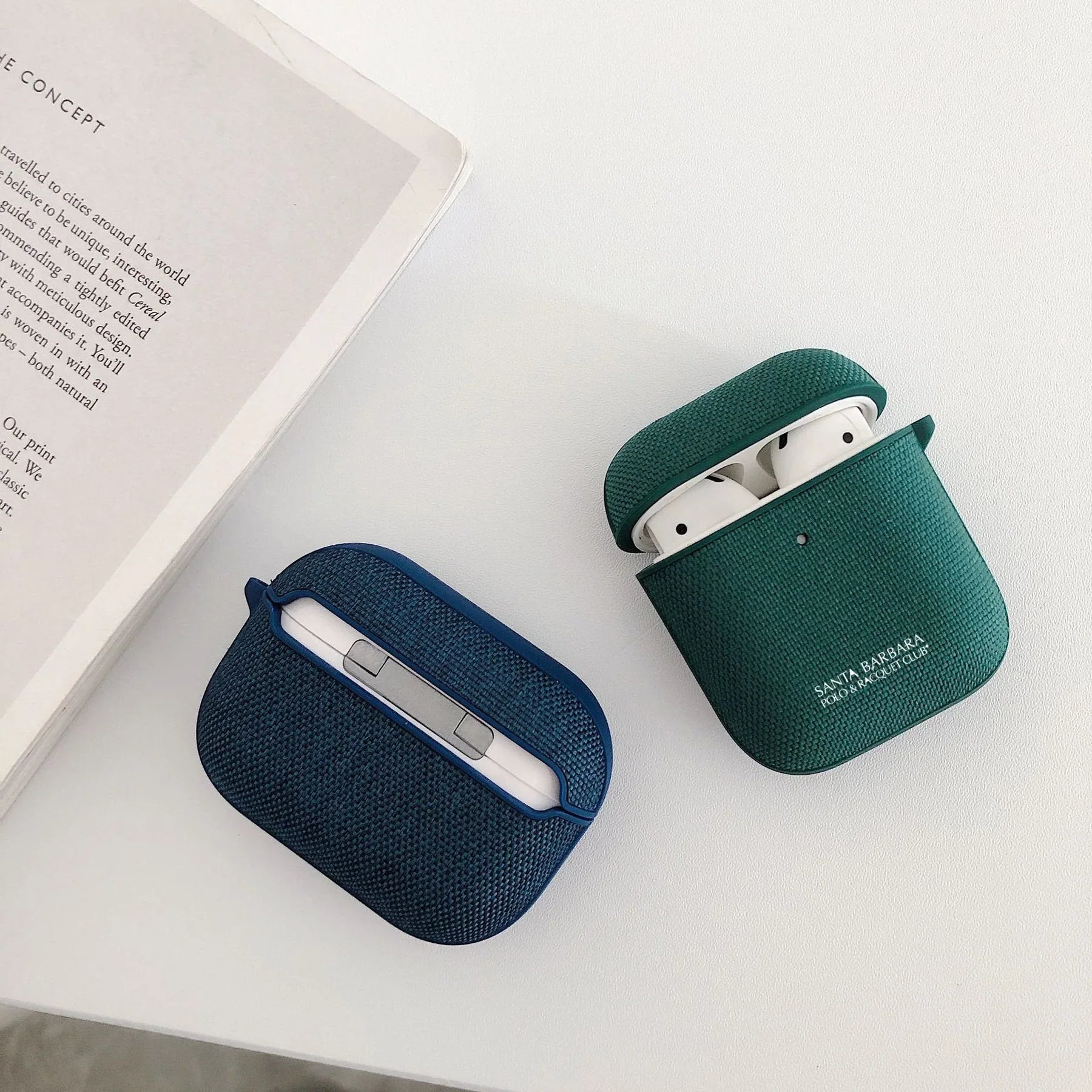 Santa Barbara Wireless Earbuds Cloth Cover Stylish and Strong
