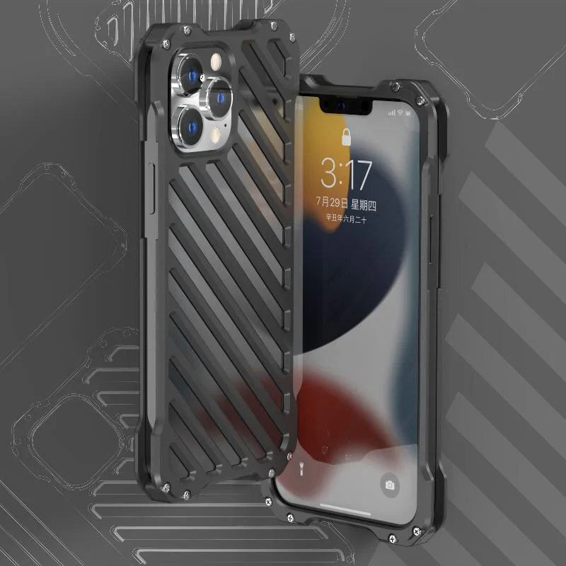 Premium R-Just Aluminium Grill Case for iPhone