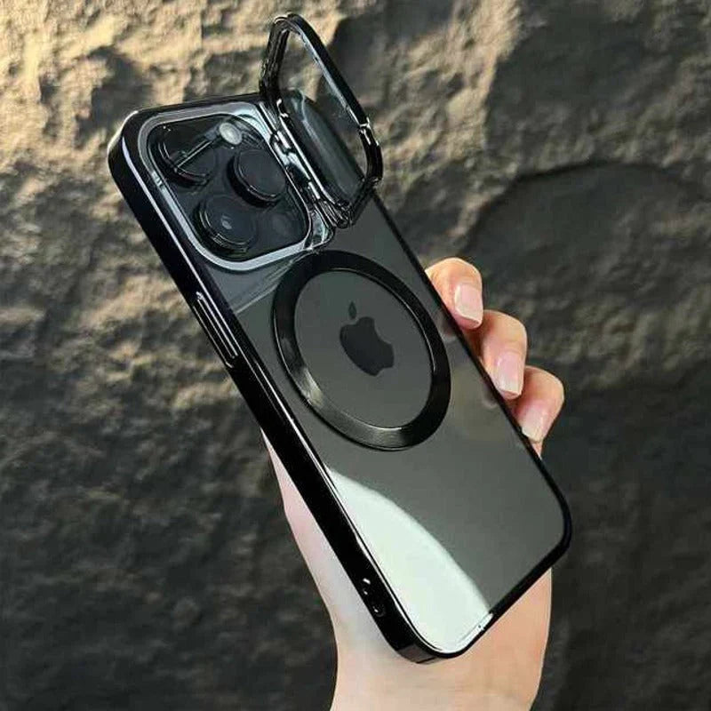 MagSafe Camera Protector Stand Case for iPhone - Luxury Style and Function