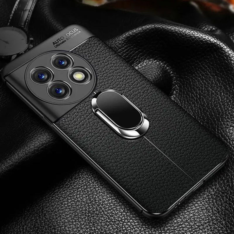 OnePlus Premium Leather Case with Urban Ring Grip - Hot Selling
