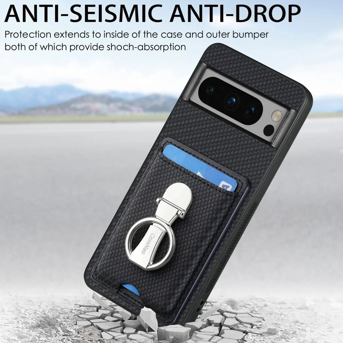 Luxury Wallet Guard Case with Metal Stand
