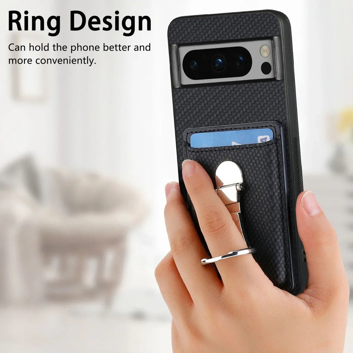 Luxury Wallet Guard Case with Metal Stand