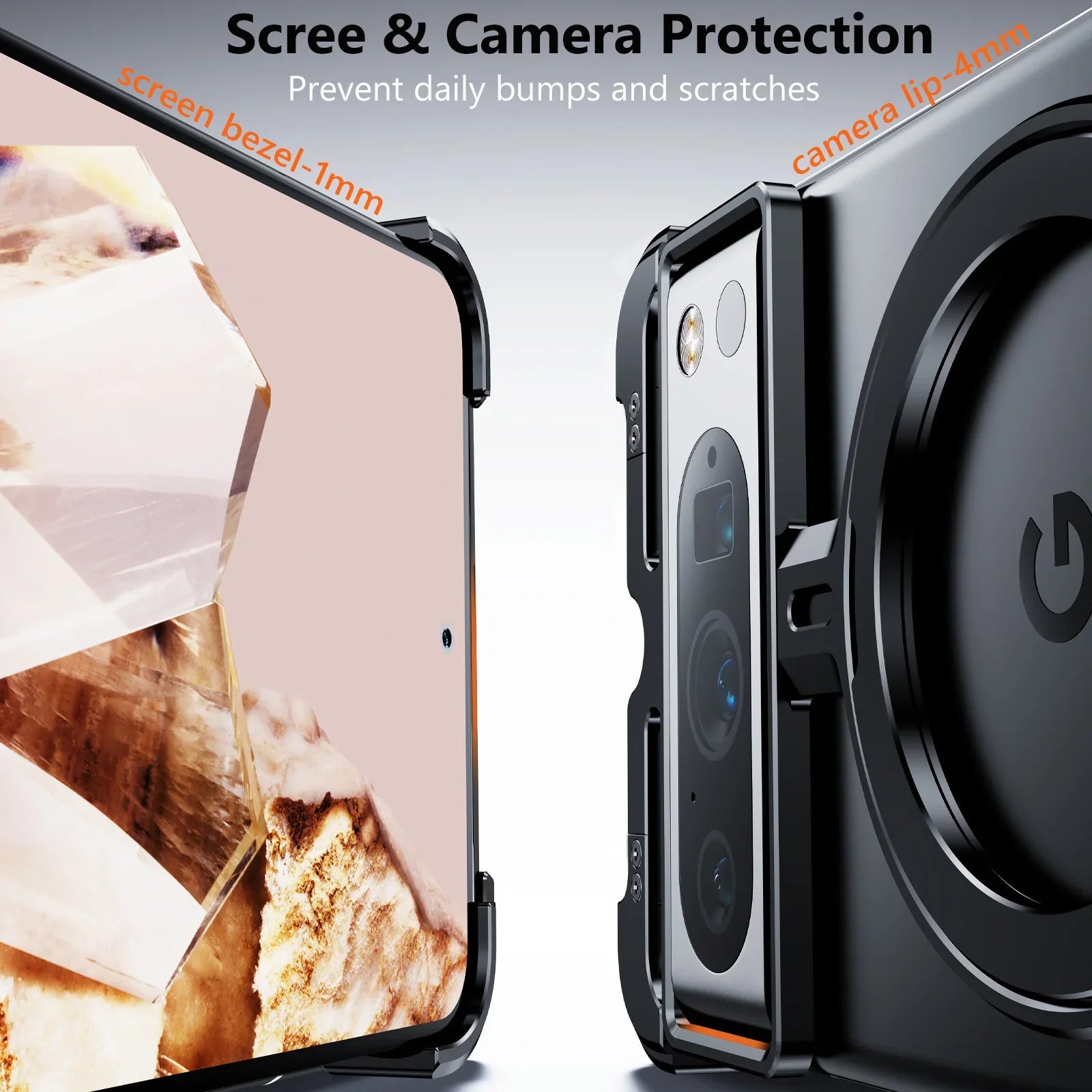 Magnetic Pivot Ring Stand Protection Case