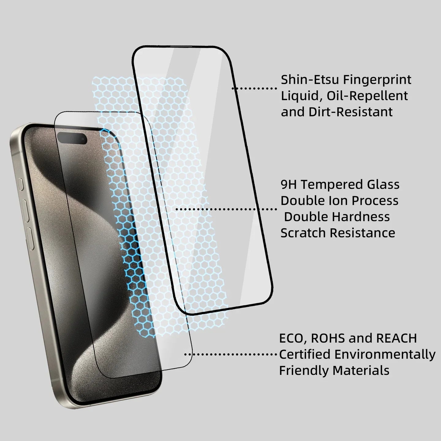 Full Coverage Matte Tempered Glass for iPhone 16