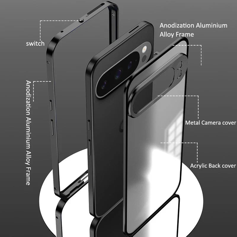 Premium Aluminium Alloy & Glass Case with Metal Frame