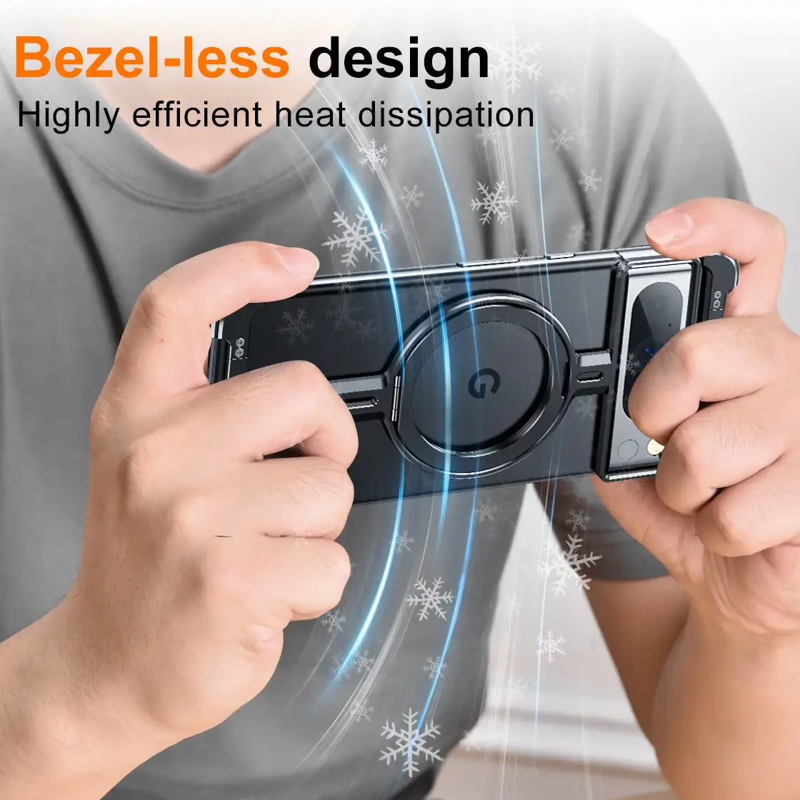 Magnetic Pivot Ring Stand Protection Case