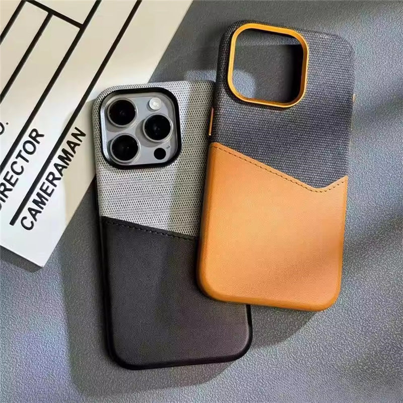 IPhone Stylish Dual Tone Case with Card Holder