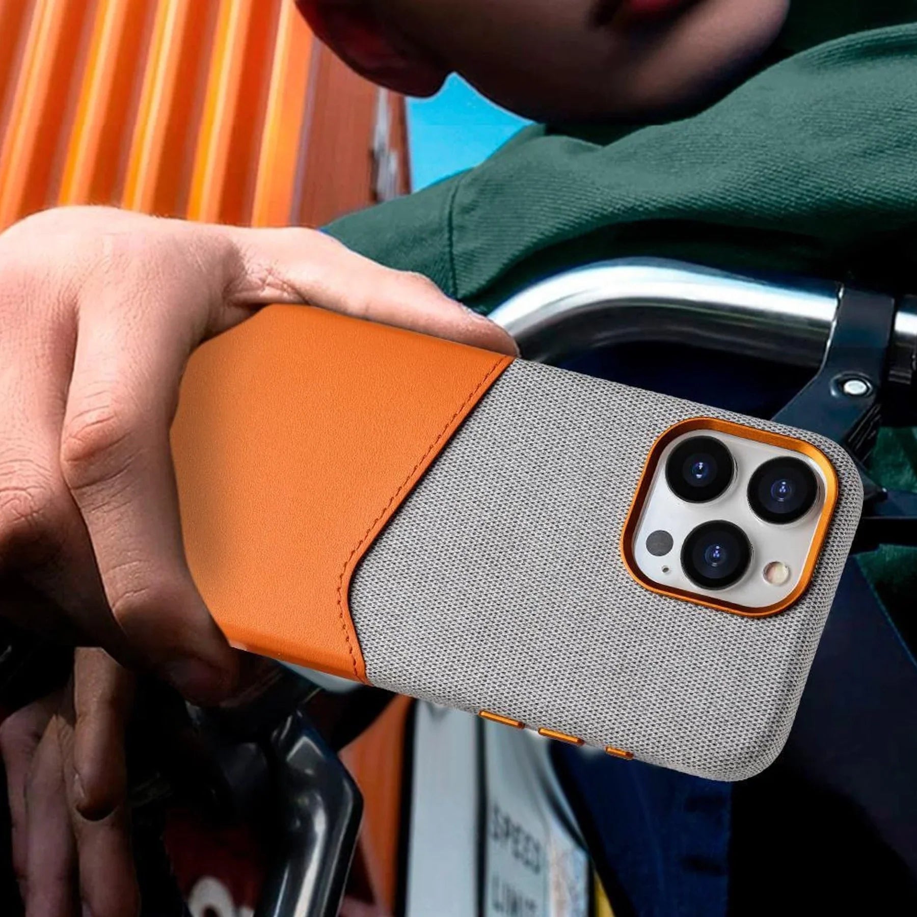 IPhone Stylish Dual Tone Case with Card Holder