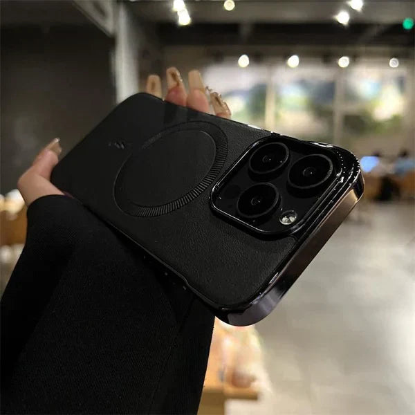 Refined Frameless MagSafe Leather Case for IPhone - New Arrival