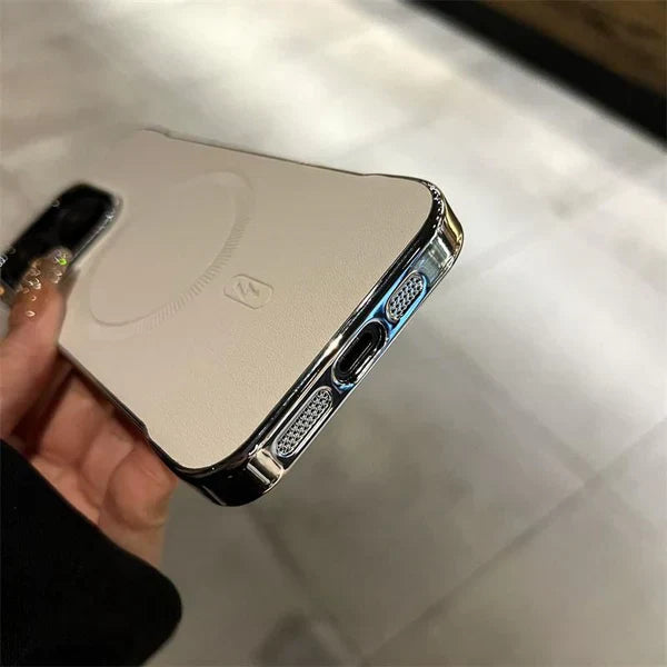 Refined Frameless MagSafe Leather Case for IPhone - New Arrival