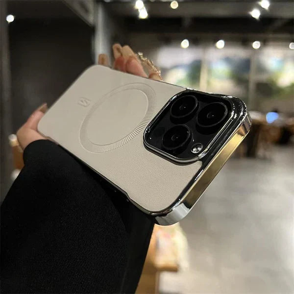 Refined Frameless MagSafe Leather Case for IPhone - New Arrival