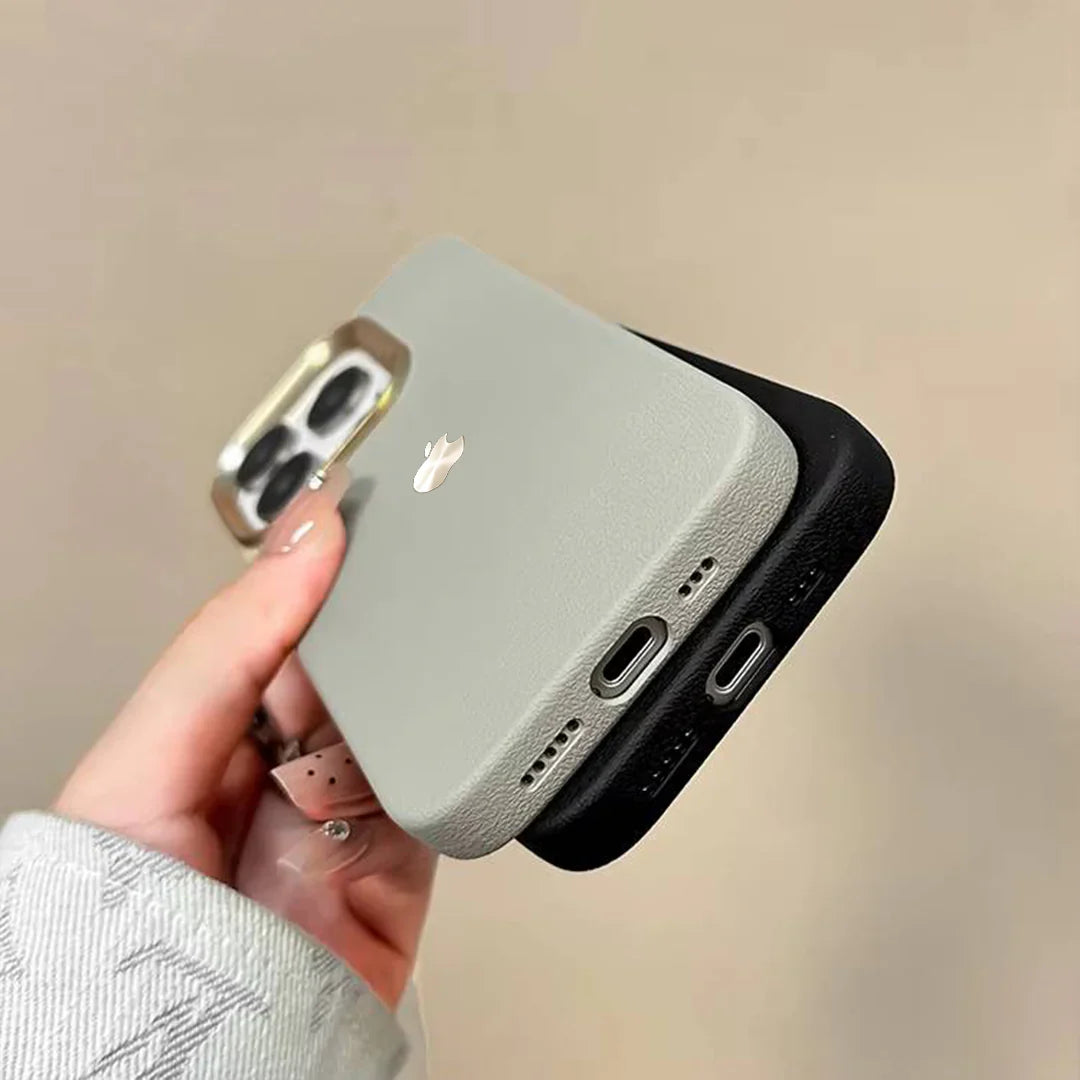 Supreme Leather Texture Defense Case for iPhone – Ultimate Protection & Style