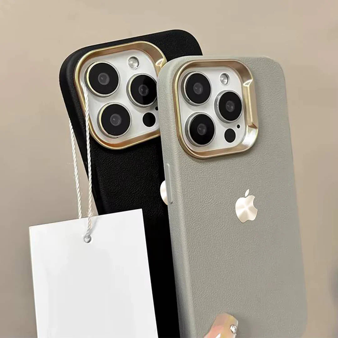 Supreme Leather Texture Defense Case for iPhone – Ultimate Protection & Style