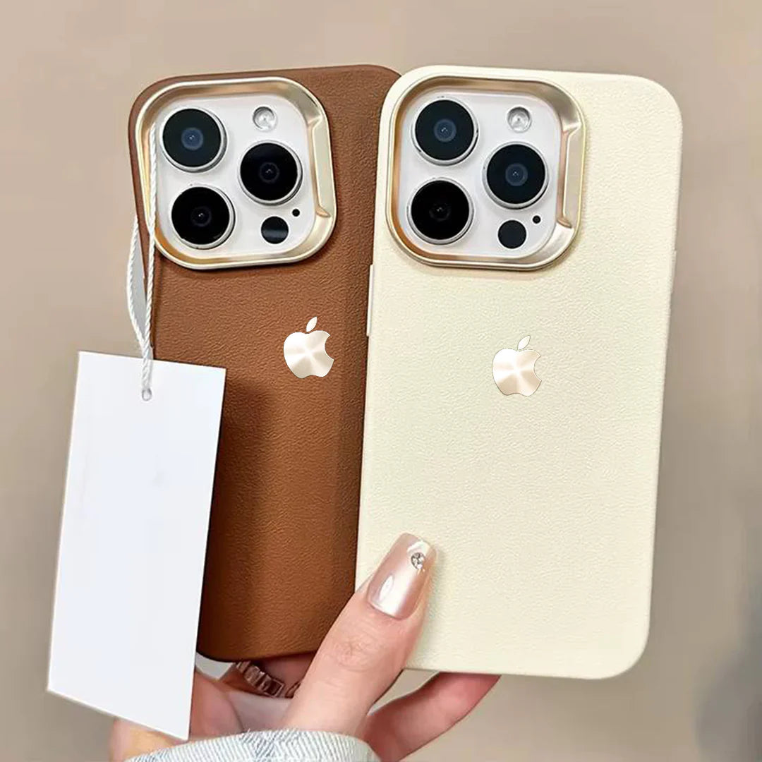 Supreme Leather Texture Defense Case for iPhone – Ultimate Protection & Style