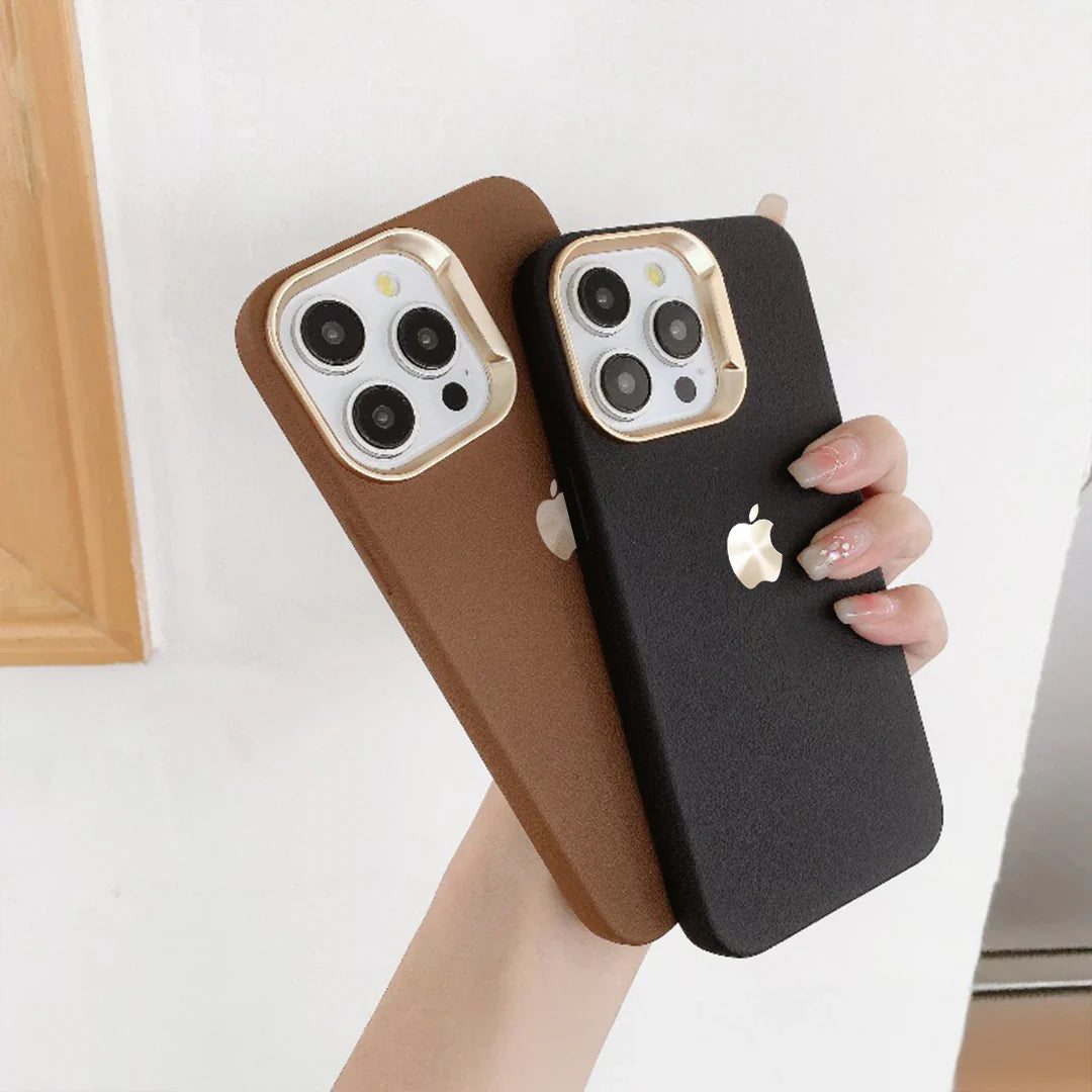 Supreme Leather Texture Defense Case for iPhone – Ultimate Protection & Style