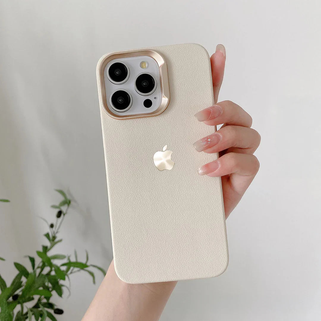 Supreme Leather Texture Defense Case for iPhone – Ultimate Protection & Style
