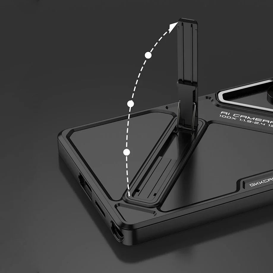 Sleek Matte Kickstand Case with Camera Glass Protection - New Arrival.