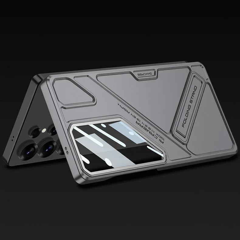 Sleek Matte Kickstand Case with Camera Glass Protection - New Arrival.