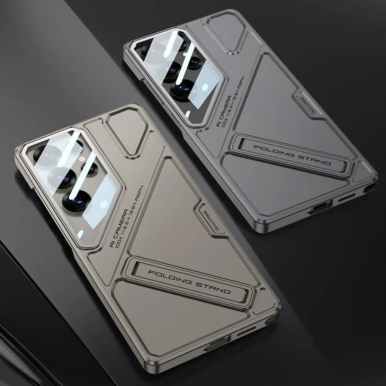 Sleek Matte Kickstand Case with Camera Glass Protection - New Arrival
