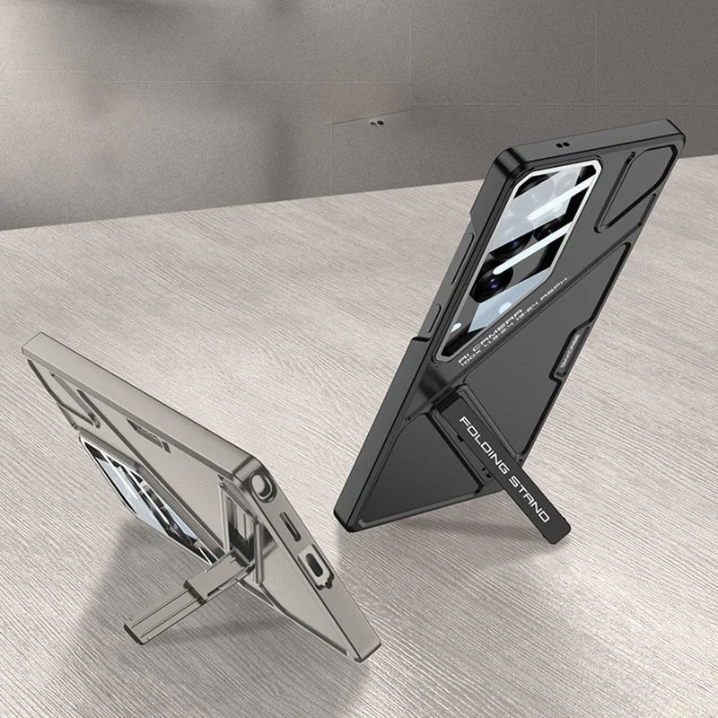 Sleek Matte Kickstand Case with Camera Glass Protection - New Arrival