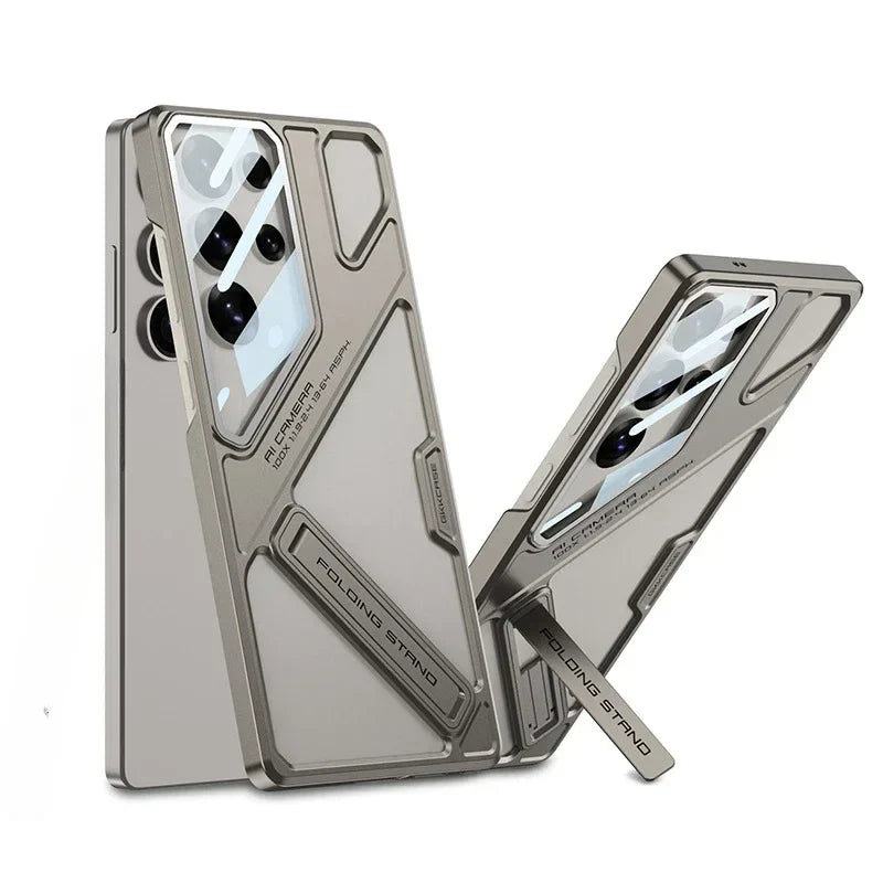Sleek Matte Kickstand Case with Camera Glass Protection - New Arrival.
