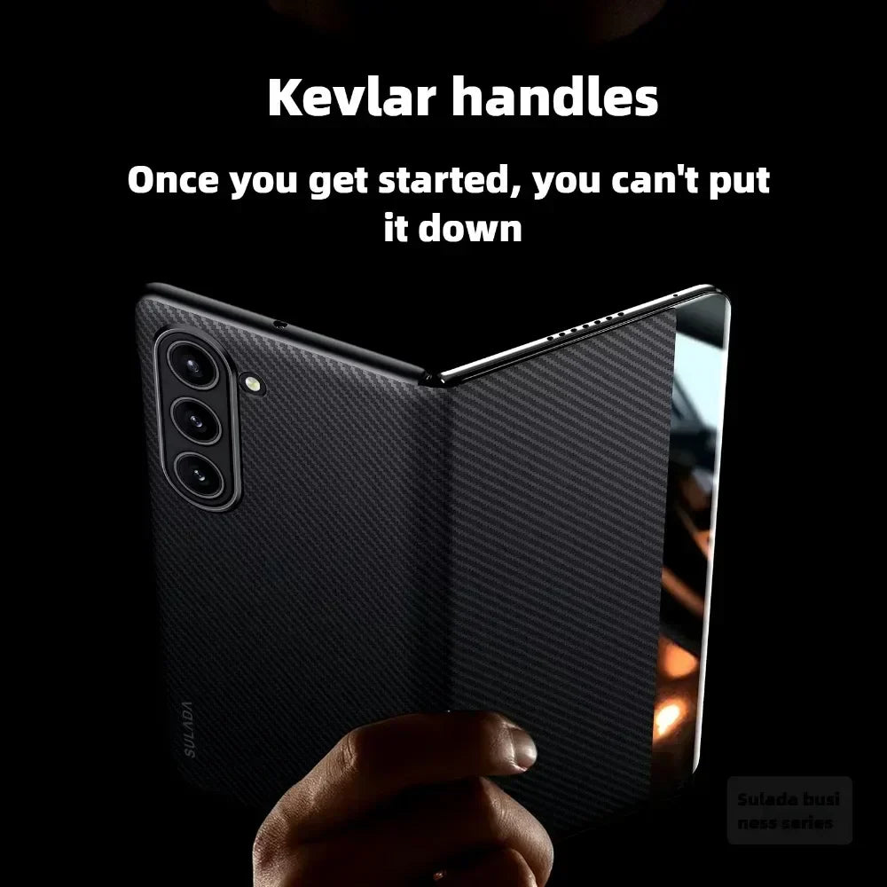 KEVLAR Handle MagSafe Case with Card Pocket for Samsung Fold