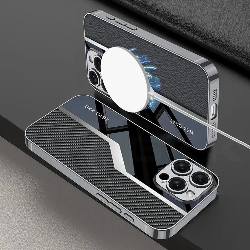 Quilted Classic Plain Leather Craft Case for iPhone – Timeless Elegance & Protection