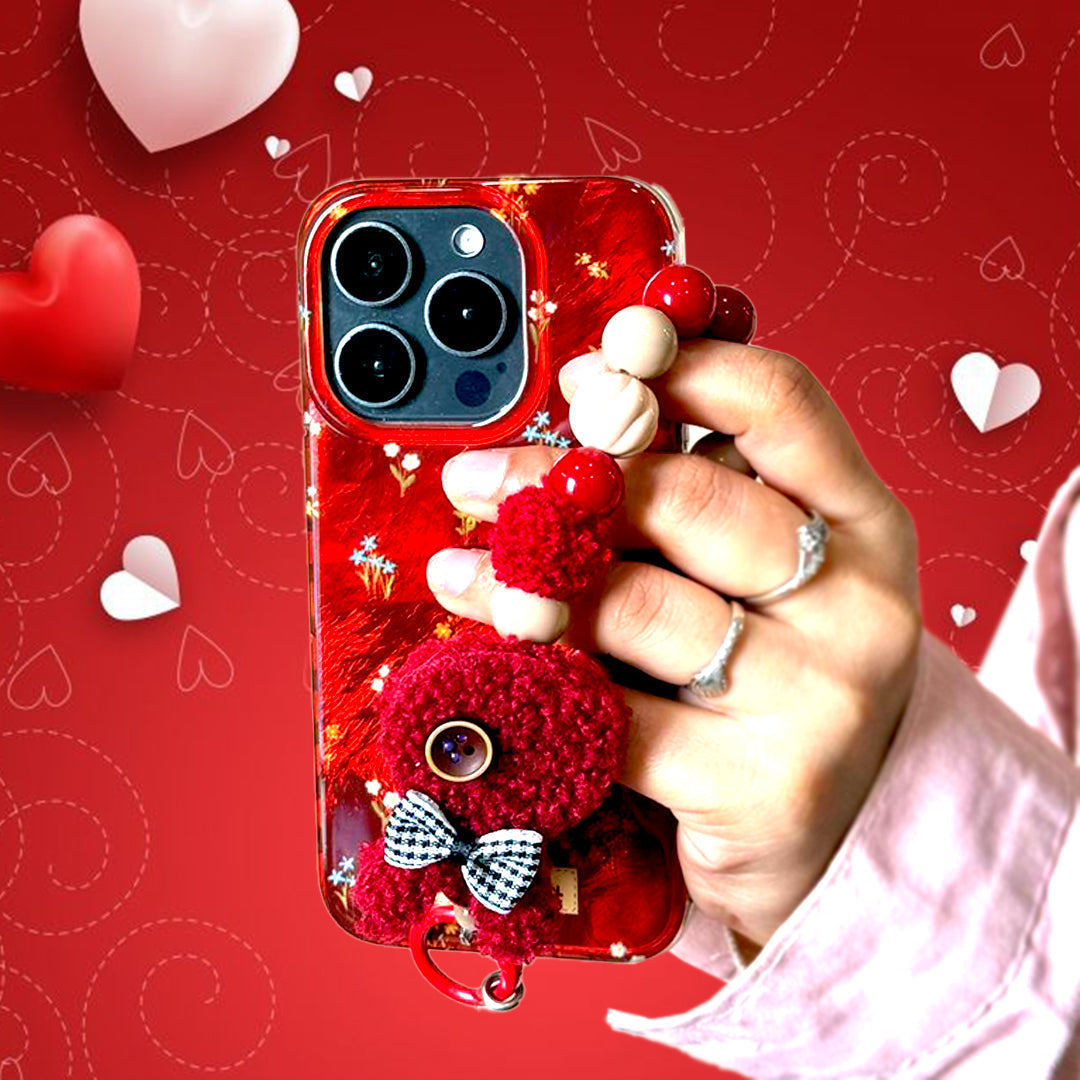 Scarlet Bloom – Elegant Flower iPhone Case