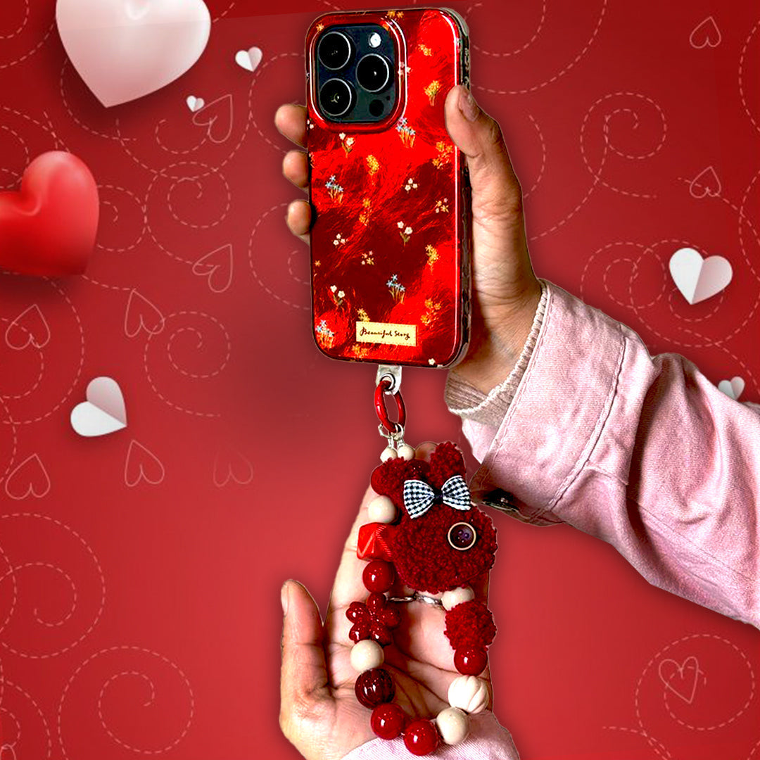 Scarlet Bloom – Elegant Flower iPhone Case