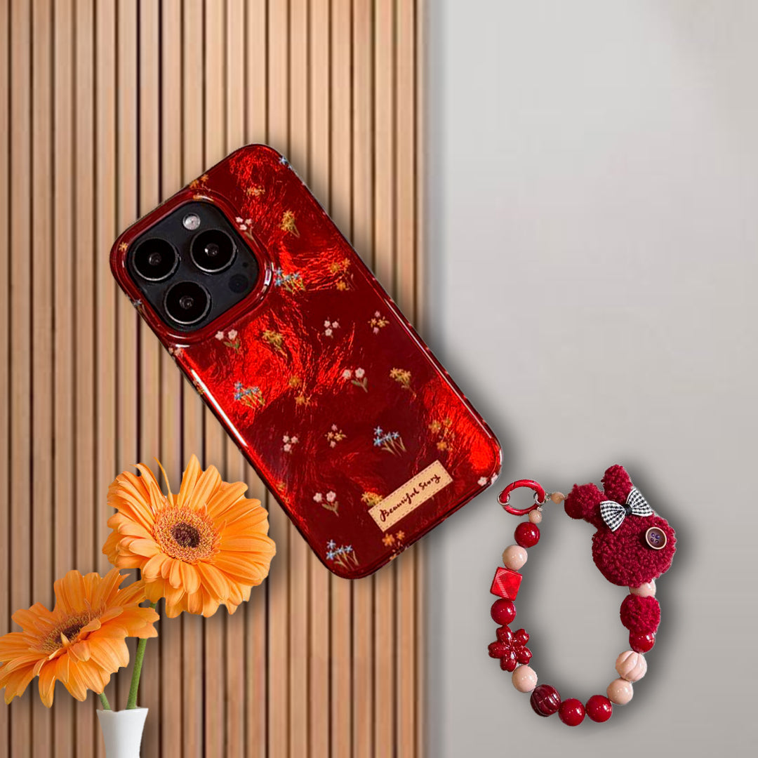 Scarlet Bloom – Elegant Flower iPhone Case