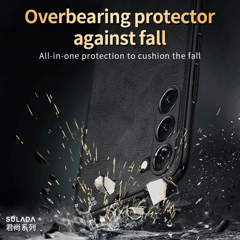 Premium Timeless Genuine Leather Case - Samsung