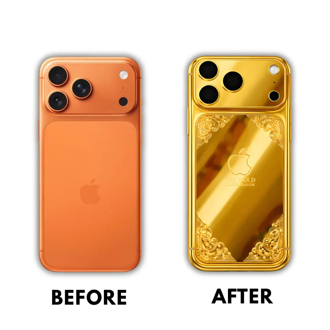 Exclusive 24K gold luxury phone case for iPhone 17 Pro Max
